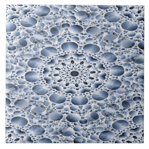 Seamless Blue Decorative Polka Design Ceramic Tile