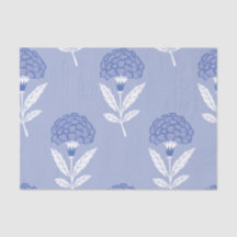 Seamless blue flower pattern decoupage Tissue Pape
