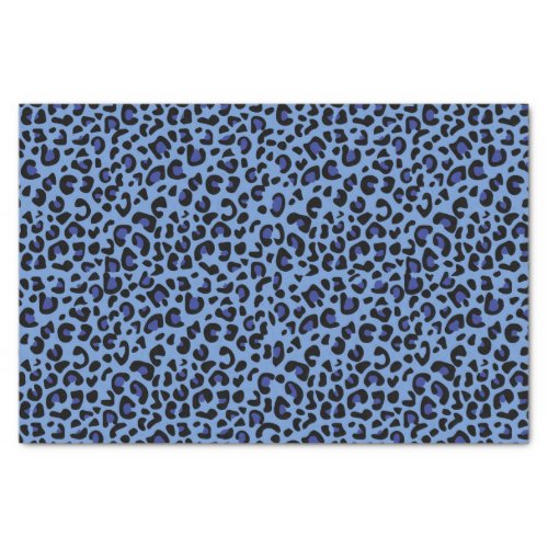 Seamless Blue Jaguar Wild Cat Animal  Print Tissue Paper