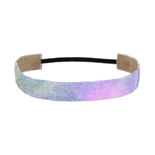 seamless blue, pink background yellow watercolor athletic headband