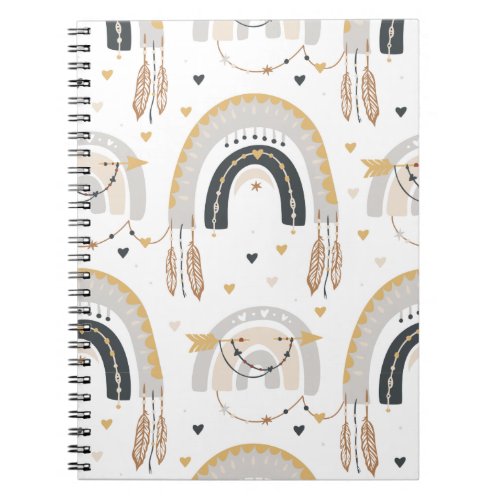 Seamless Boho Pattern vintage bohemian abstract   Notebook