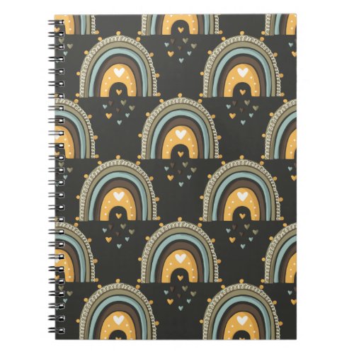 Seamless Boho Pattern vintage Notebook
