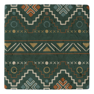 Seamless Boho Tribal Pattern Trivet
