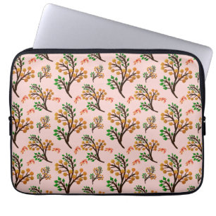 Seamless botanical pattern with cute fruit branch  laptop sleeve