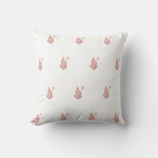 seamless botanical simple pattern in flat minimali throw pillow