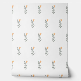 seamless botanical simple pattern in flat minimali wallpaper