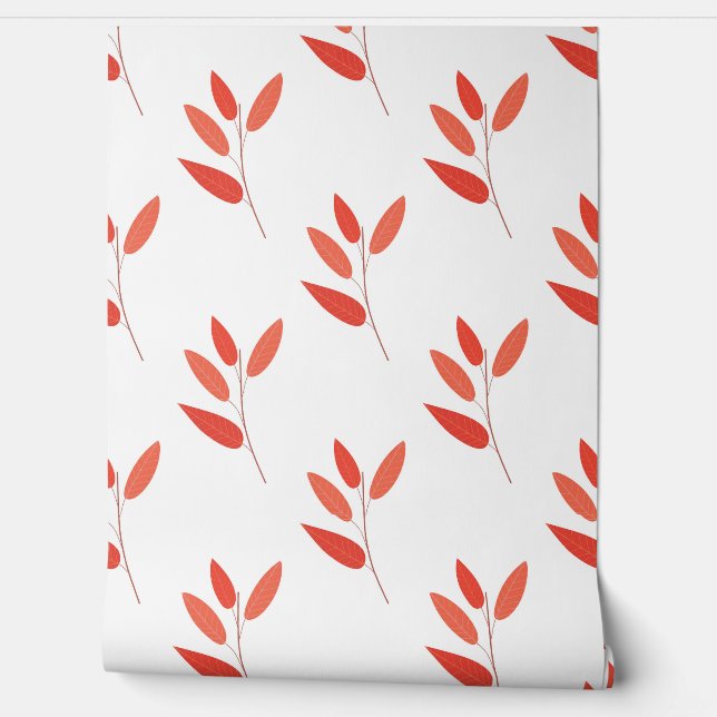 seamless botanical  simple pattern  with bright pl wallpaper  (Unrolling)