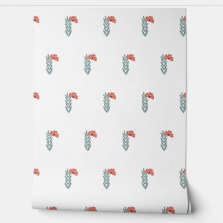 seamless botanical simple pattern with flowers and wallpaper
