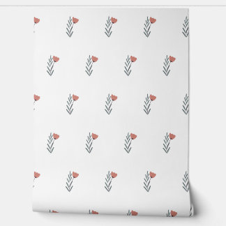 seamless botanical simple pattern with flowers and wallpaper