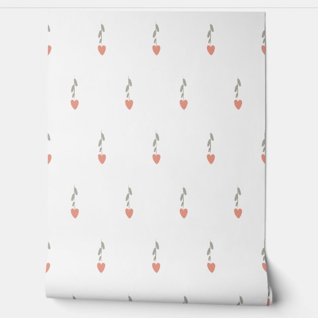 seamless botanical simple pattern with flowers in  wallpaper  (Unrolling)