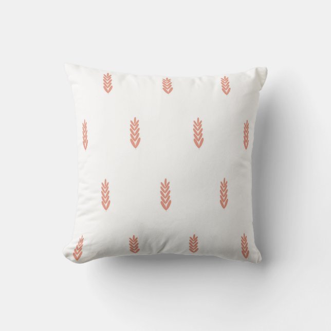 seamless botanical simple pattern with plants in f throw pillow (Front)
