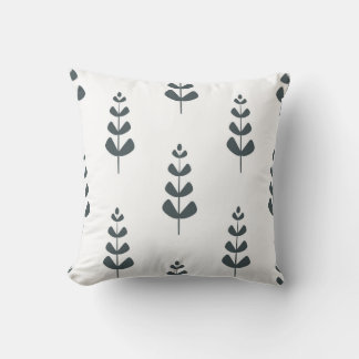 seamless botanical  simple pattern  with plants in throw pillow
