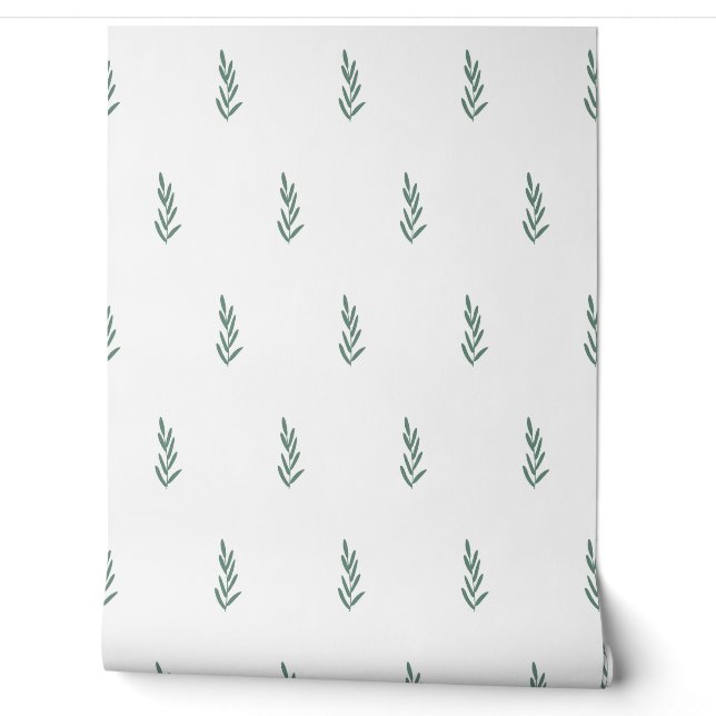 seamless botanical simple pattern with plants wallpaper  (Unrolling)
