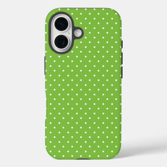 Seamless  bright lime polka dot pattern  Case-Mate iPhone case (Back)
