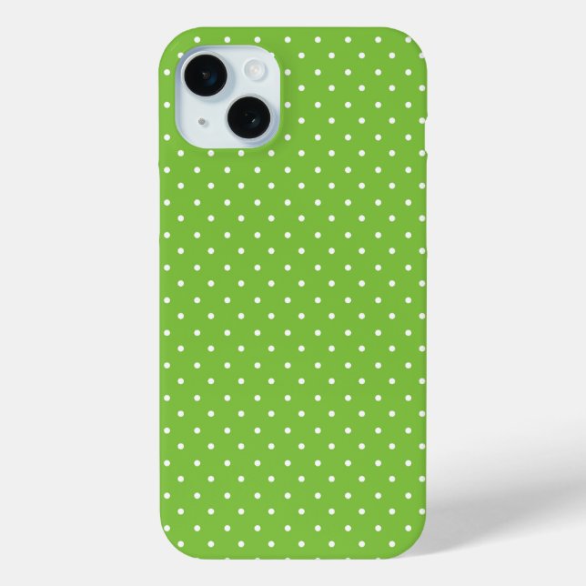 Seamless  bright lime polka dot pattern  Case-Mate iPhone case (Back)