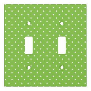 Seamless  bright lime polka dot pattern  light switch cover