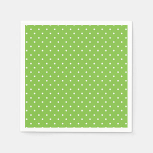 Seamless bright lime polka dot pattern napkins