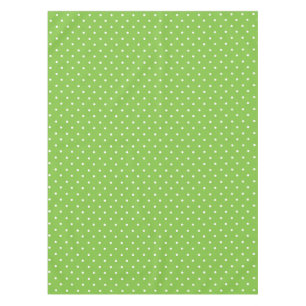 Seamless bright lime polka dot pattern tablecloth