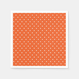 Seamless bright orange background polka dot napkins