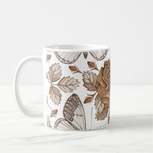 Seamless Butterflies moths insect fly. Flowers pat Coffee Mug