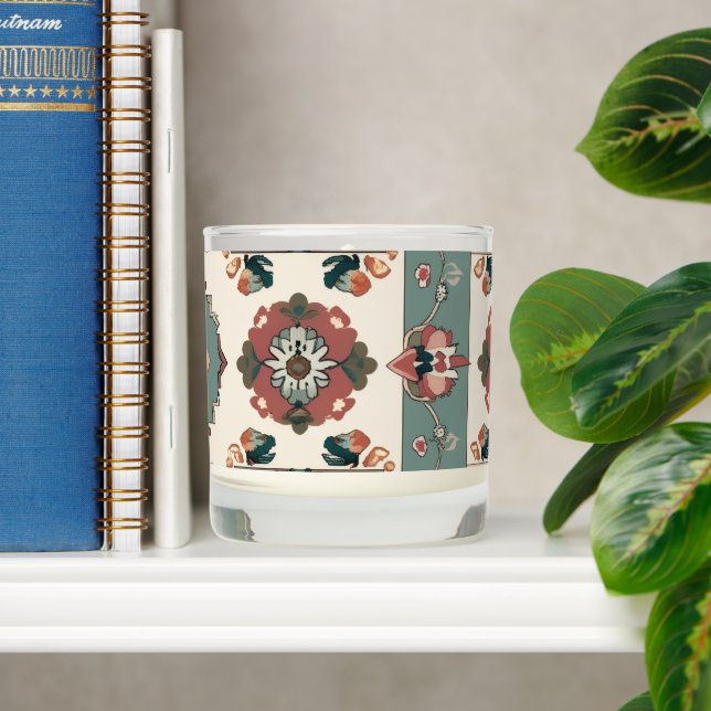 Seamless Carpet-Inspired Candle – Modern Geometric (Shelf)