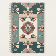 Seamless Carpet-Inspired Notebook Geometric&Floral