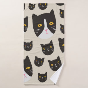 Seamless cat pattern/ bath towel