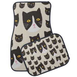Seamless cat pattern/ car floor mat