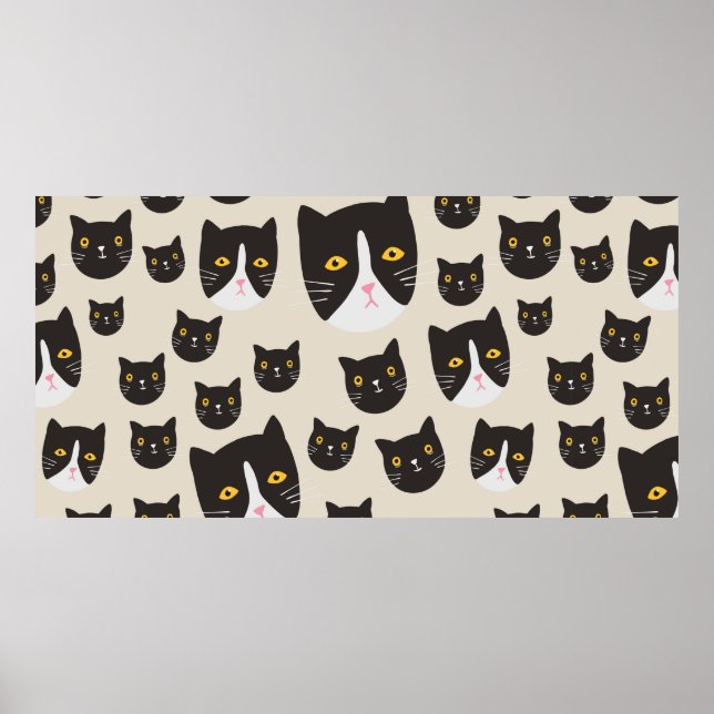Seamless cat pattern/ poster (Front)