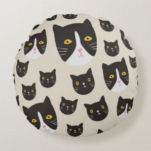 Seamless cat pattern/ round pillow