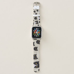Seamless Cat, Whimsical Pattern Illustration. Apple Watch Band