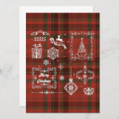 Seamless Checkered Christmas Decoration Red-White (Front/Back)