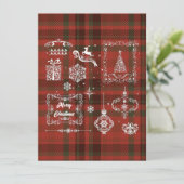 Seamless Checkered Christmas Decoration Red-White (Standing Front)