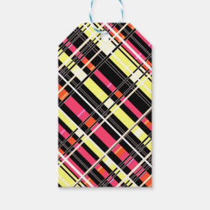 Seamless checkered plaid abstract squares geometri gift tags