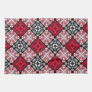 Seamless checkered plaid abstract squares geometri kitchen towel