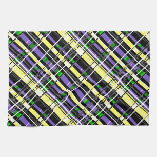 Seamless checkered plaid abstract squares geometri kitchen towel