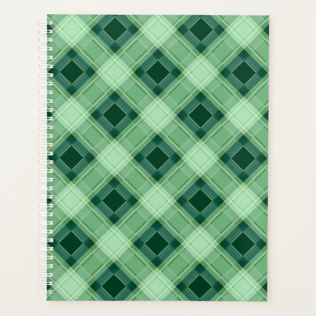 Seamless checkered plaid abstract squares geometri planner (Front)