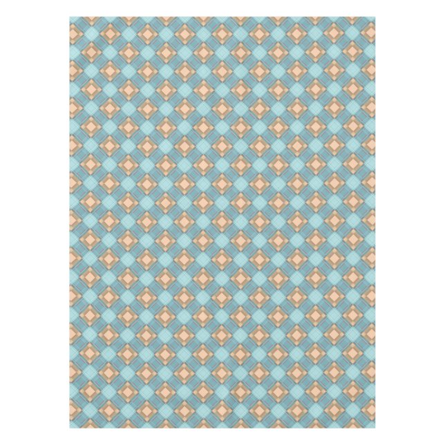 Seamless checkered plaid abstract squares geometri tablecloth (Front)
