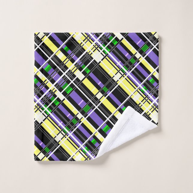 Seamless checkered plaid abstract squares geometri wash cloth (Wash Cloth)