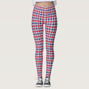 Seamless checkered plaid lined abstract pattern bl leggings