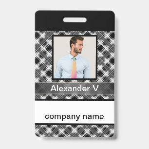 Seamless checkered plaid lined abstract pattern re badge
