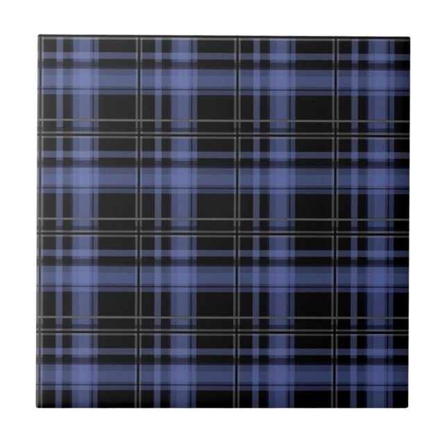 Seamless checkered plaid tartan lined striped patt ceramic tile (Front)