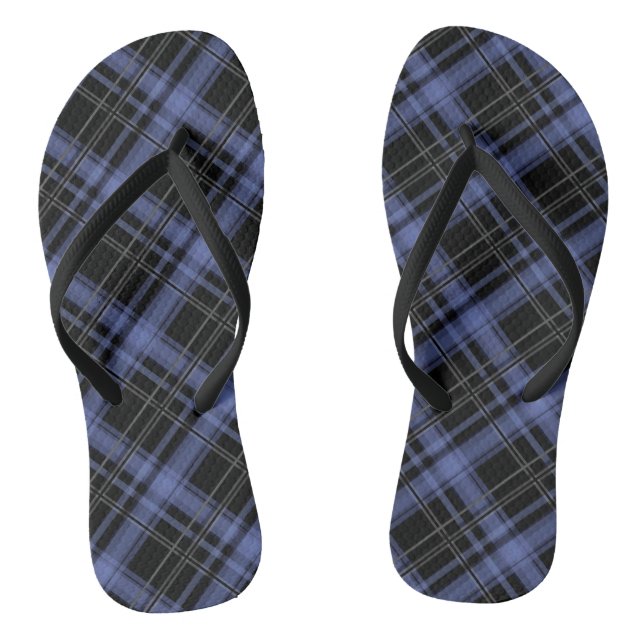 Seamless checkered plaid tartan lined striped patt flip flops (Footbed)