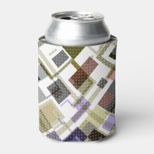 Seamless checkered plaid tartan pattern green brow can cooler