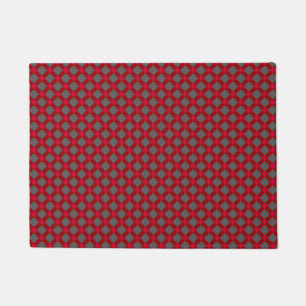 Seamless checkered plaid tartan scottish red gray doormat