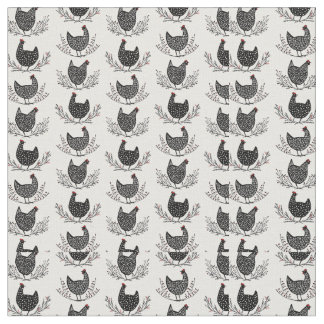 Seamless chicken pattern fabric
