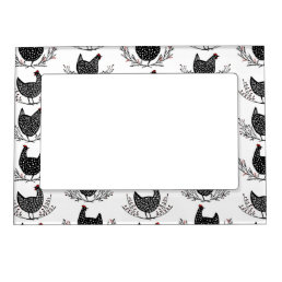 Seamless chicken pattern magnetic frame