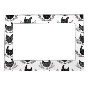 Seamless chicken pattern magnetic frame