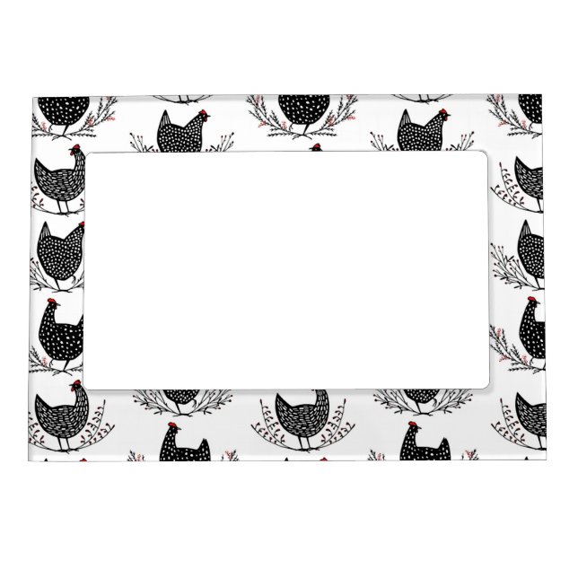 Seamless chicken pattern magnetic frame (Front)