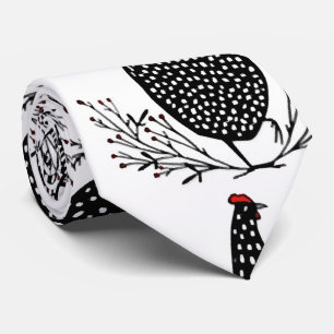 Seamless chicken pattern neck tie